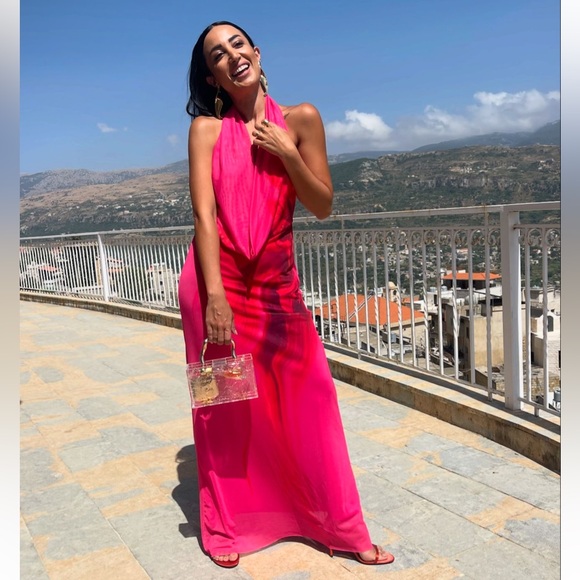 ZARA DRAPED TULLE HALTER DRESS SIZE XXL NWT BLOGGERS FAVORITE - Picture 8 of 17